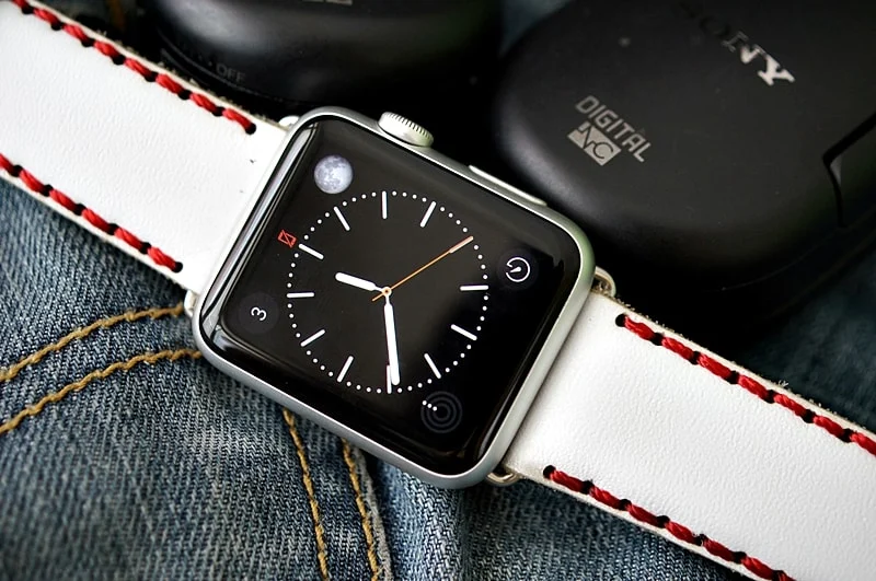 AWBF 91-D91 handgefertigt Vintage Leder Uhrenarmband incl. Lugs Adapter für Apple Watch (oder Apple Watch Sport) 42mm oder 38mm – Bild 4